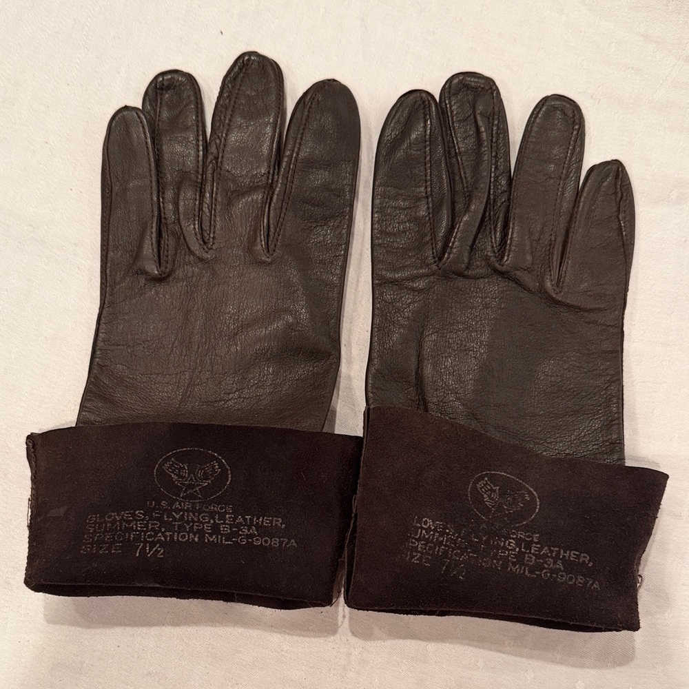 U.S. Air Force Flying Leather Gloves - Dark Brown